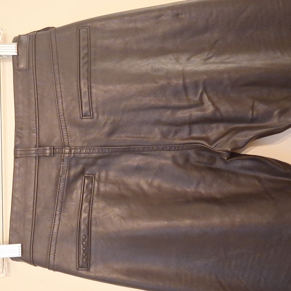 EUC black vegan leather moto pants - Picture 7 of 8